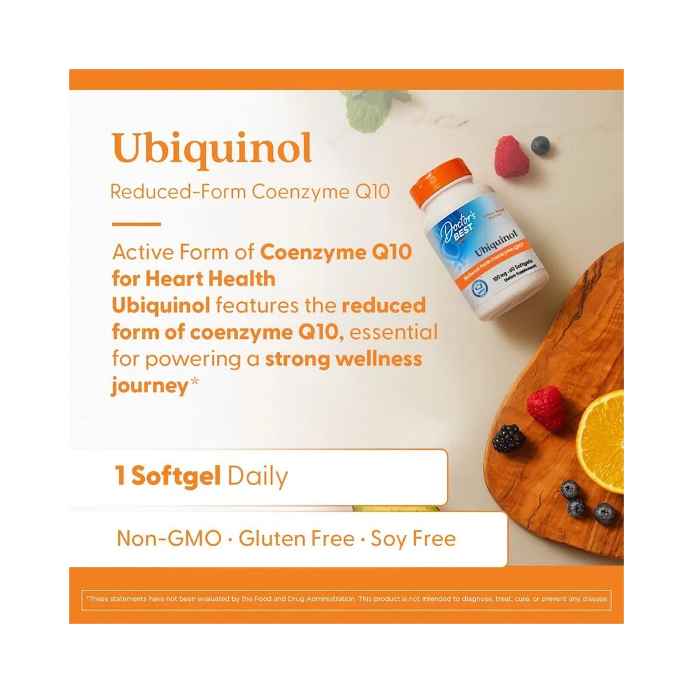 Doctor's Best Ubiquinol with Kaneka 100mg 60 softgel 3