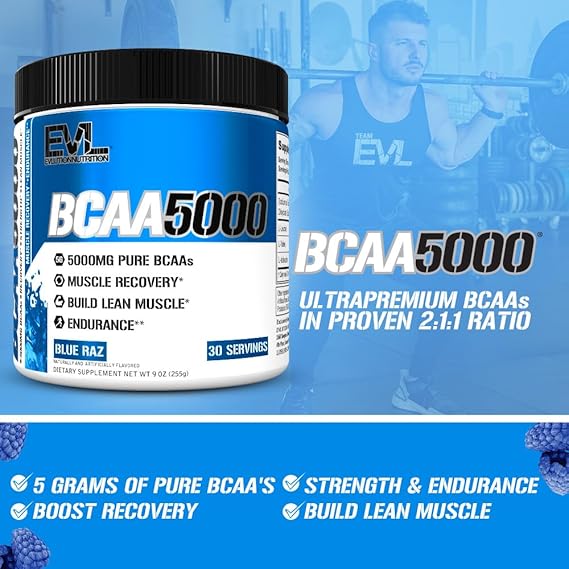 Evlution Nutrition BCAA 5000 BlueRazz 240g 3