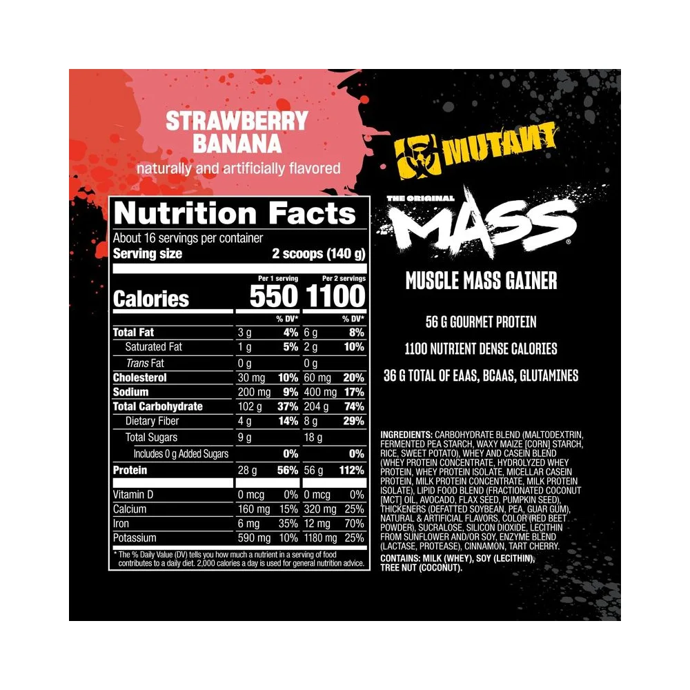 Mutant Mass Strawberry Banana 2270g 2