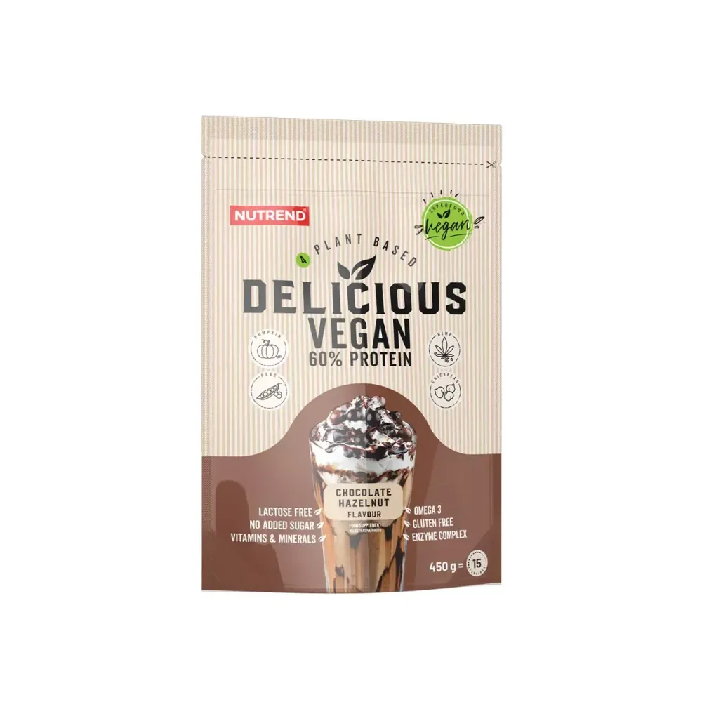 Nutrend Delicious Vegan 60% Protein 450g Chocolate Hazelnut