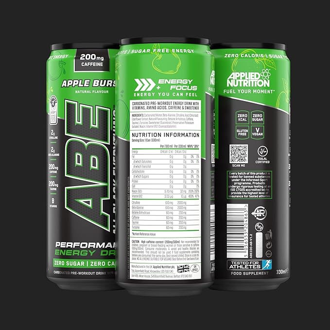 Applied Nutrition Abe Energy Drink Apple Burst 330ml 4