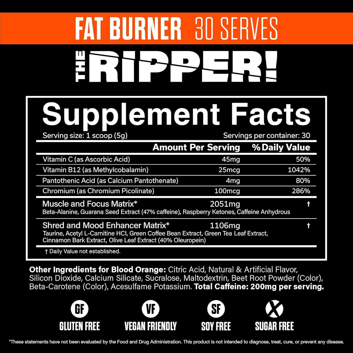 Jnx Sports Fat Burner The Ripper 150g Blood Orange 2