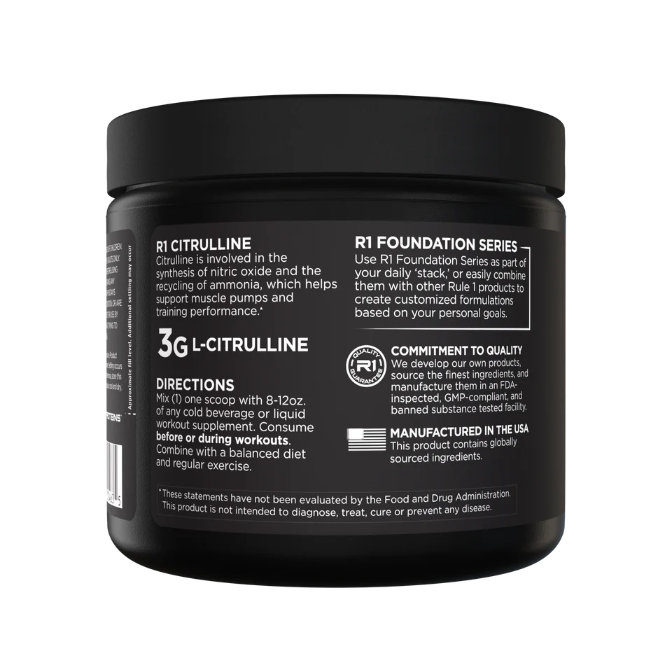 Rule 1 Citruline Unflavored 198g 3