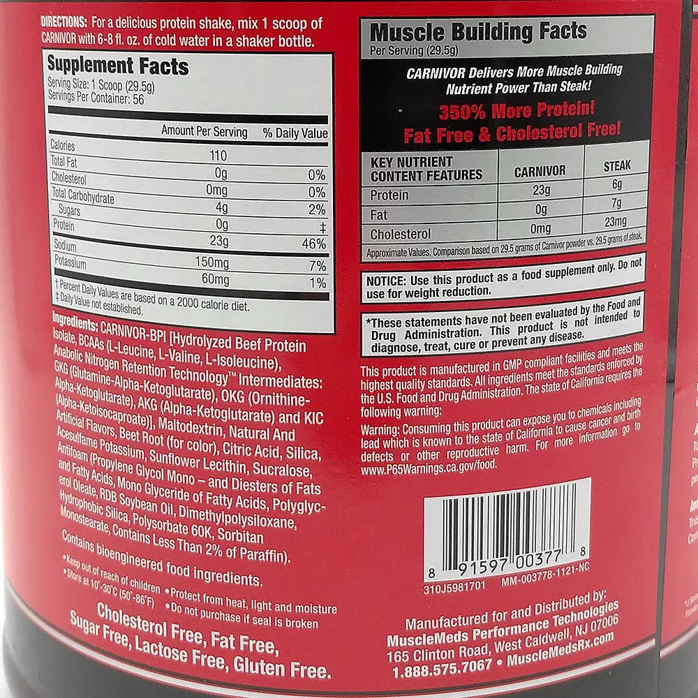 MuscleMeds Carnivor Strawberry 56 serviri 2