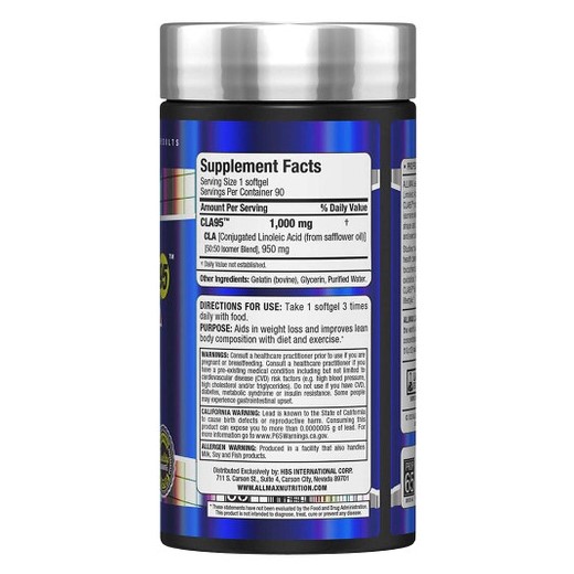AllMax Nutrition Cla 95 1000mg 90 softgel 2