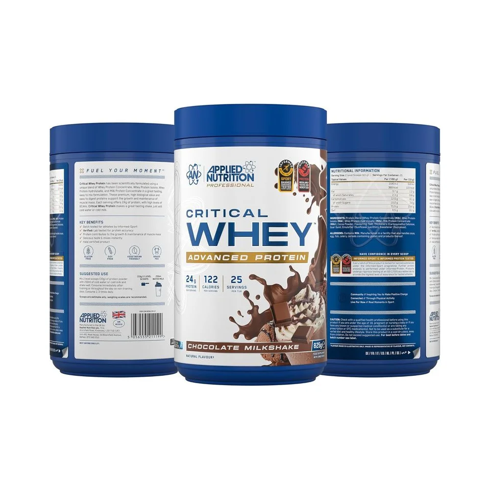 Applied Nutrition Critical Whey Chocolate Milkshake 825g 2