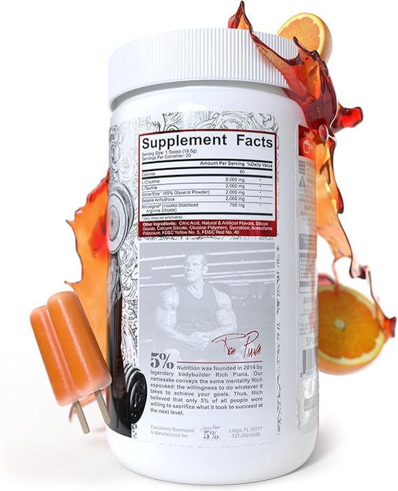 5% Nutrition Full AF Pre-workout Stim Free Push Pop 370g 2