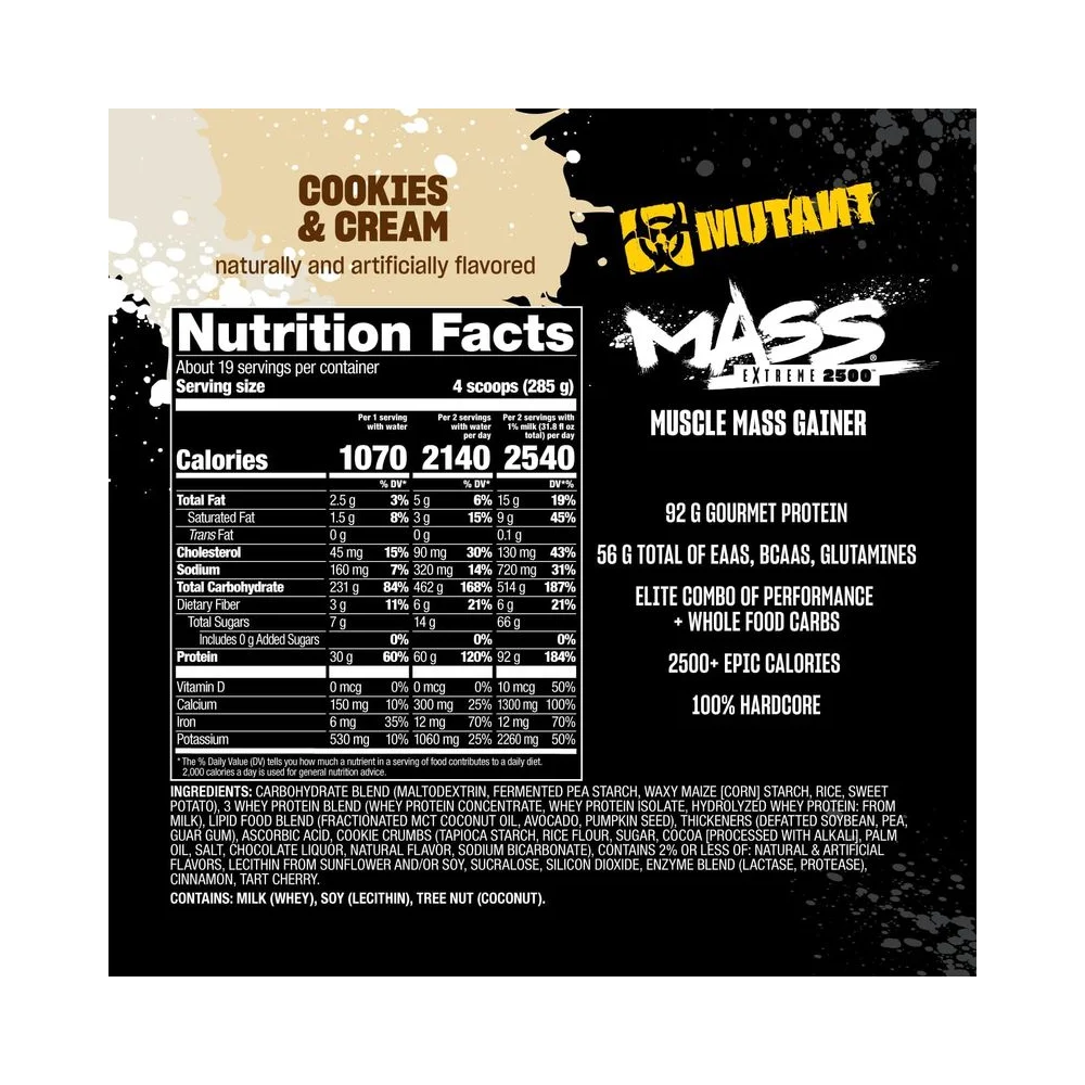 Mutant Mass Extreme 2500 Cookies 2720g 2