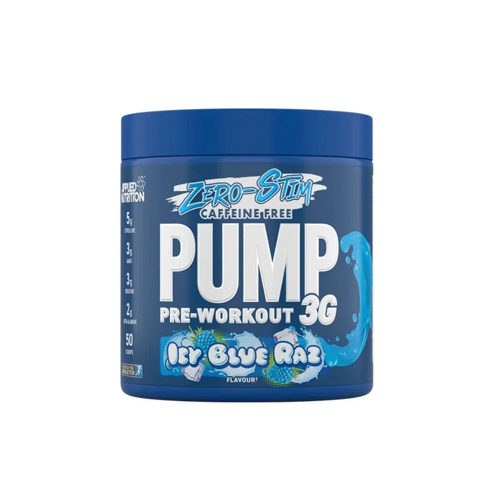 Applied Nutrition Pump 3G Pre-workout Zero Stim Icy Blue Raz 375g