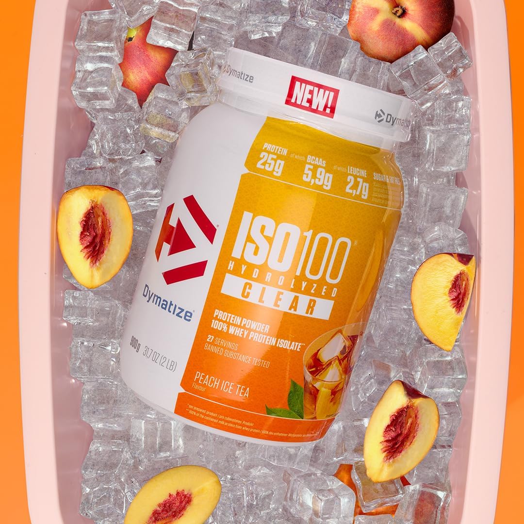 Dymatize Iso 100 Hydrolized Clear 900g Peach Ice Tea 3