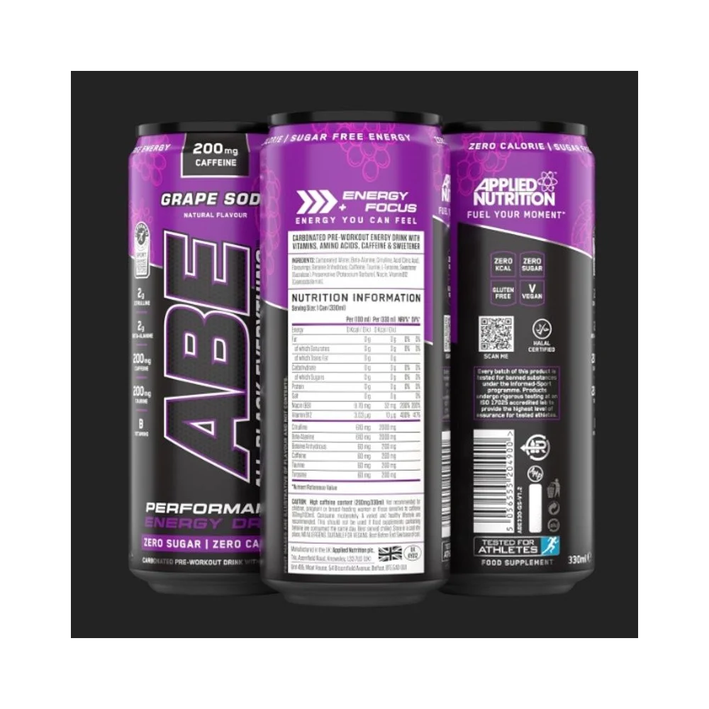Applied Nutrition ABE Energy Drink Grape 330ml 3