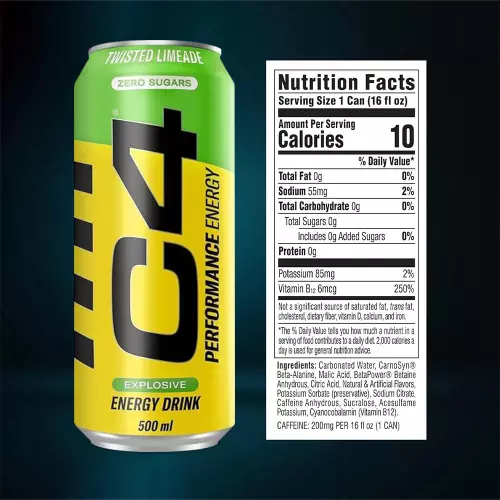 Cellucor C4 Energy Drink Twisted Limeade 500ml 2