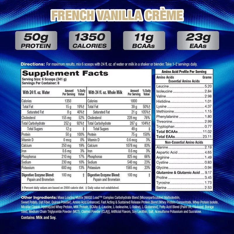 MHP Up Your Mass XXL 1350 2.72kg French Vanilla Creme 2