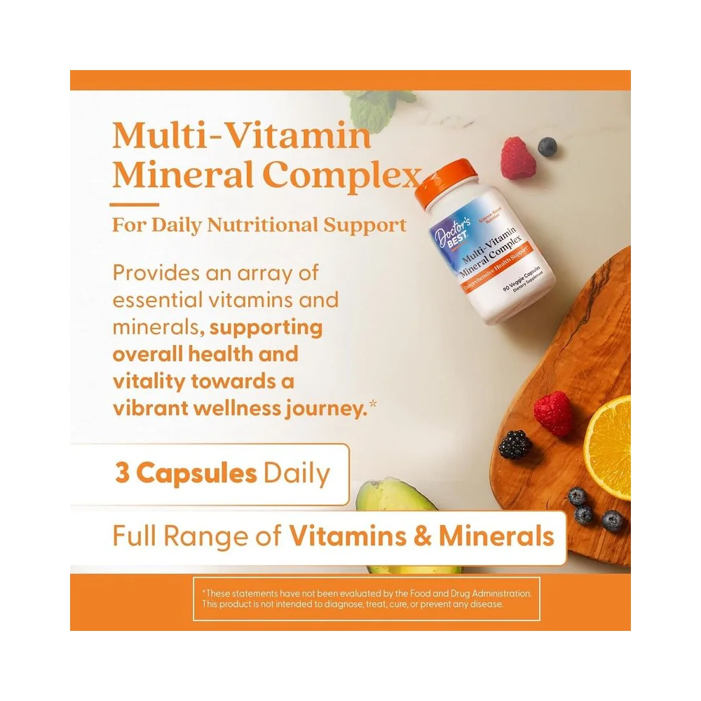 Doctor's Best Multi-Vitamin  Mineral Complex 90 vcaps 4