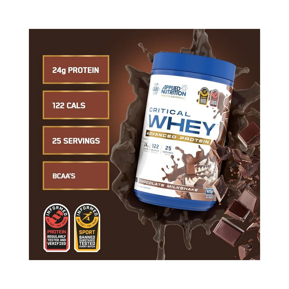 Applied Nutrition Critical Whey Chocolate Milkshake 825g 3