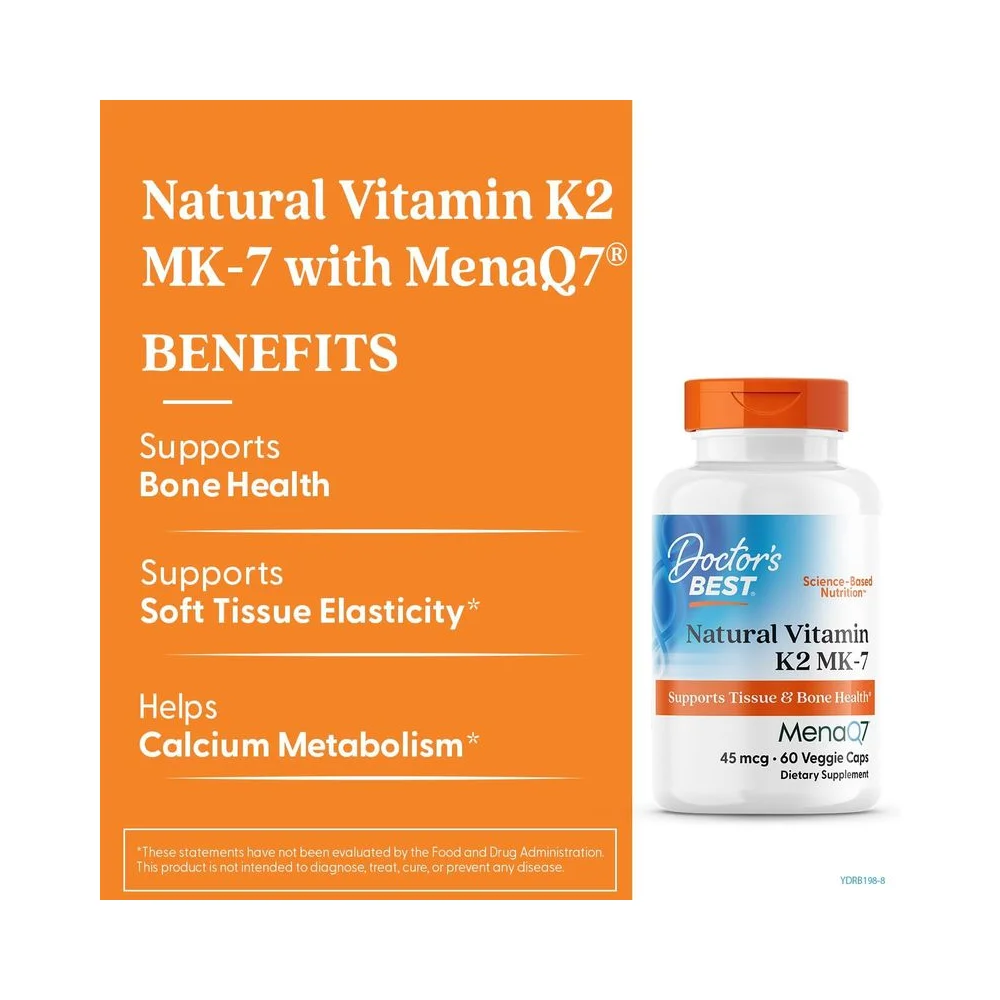 Doctor's Best Natural Vitamin K2 MK7 with MeneaQ7 45mg 60vcaps 3
