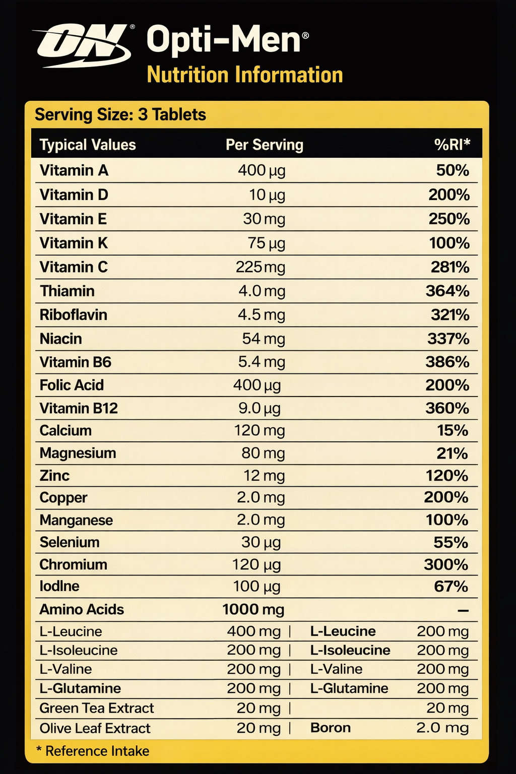 Optimum Nutrition Opti Men EU 90 tablete 2