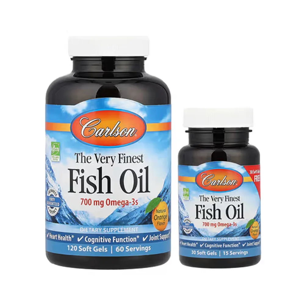 Carlson Labs Finest Fish Oil 700mg Omega 3 120+30 softgel