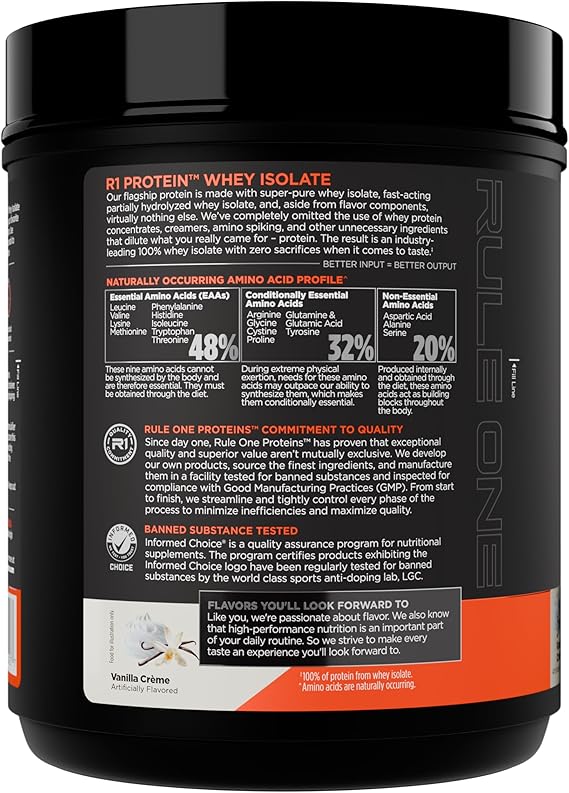 Rule 1 R1 Protein Whey Isolate 15 serviri Vanilla Creme 3