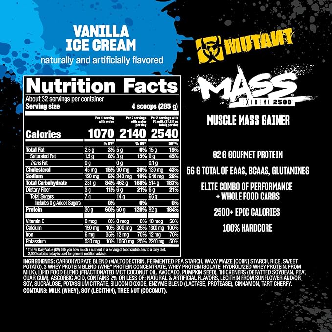 Mutant Mass Extreme 2500 Vanilla 2720g 2