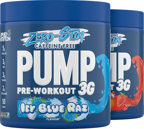Applied Nutrition Pump 3G Pre-workout Zero Stim Icy Blue Raz 375g 3