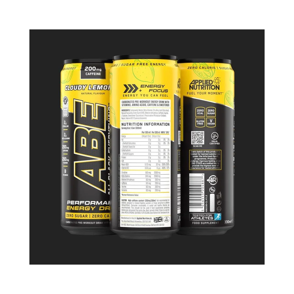 Applied Nutrition Abe Energy Drink Cloudy Lemonade 330ml 2